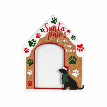 EVERGREEN SANTA PAWS FRAME