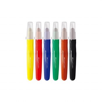 FABER 6CT JUMBO CREAMY CRAYONS