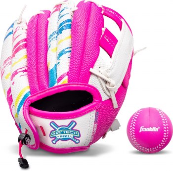 FRANKLIN 9&quot; T-BALL PINK GLOVE AND BALL