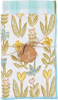 MUD PIE FLOWER SPRING TOWEL SET