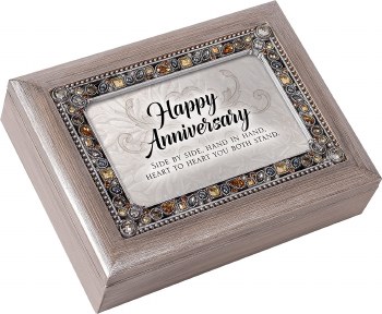 COTTAGE GARDEN MUSIC BOX HAPPY ANNIV