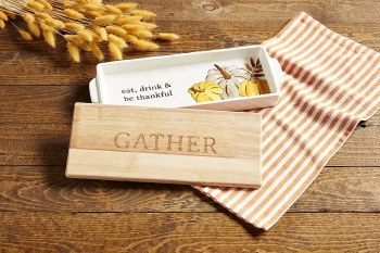 MUDPIE GATHER CERAMIC TRAY BOARD SET