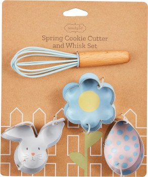 MUD PIE FLOWER COOKIE CUTTER WHISK SET