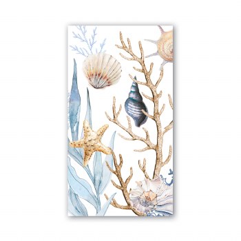MICHEL &amp; CO GUEST TOWELS OCEAN TIDE