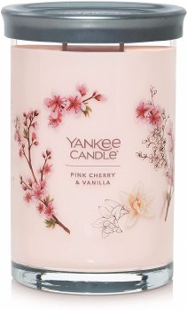YANKEE SIGN LG TUMBLER PINK CHERRY VAN