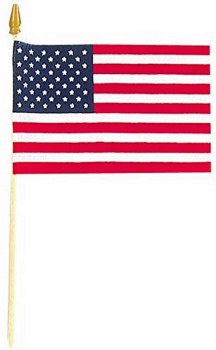 AMERICAN FLAG 4&quot; x 6&quot; COTTON