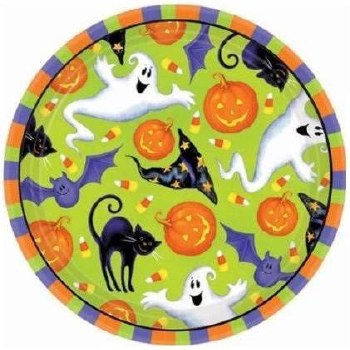 AMSCAN 18ct PLATES  SCARY FUN