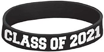 AMSCAN CLASS OF 2021 SILICONE BRACELET