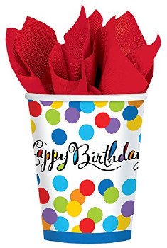 AMSCAN CONFETTI BASH 18CT CUPS