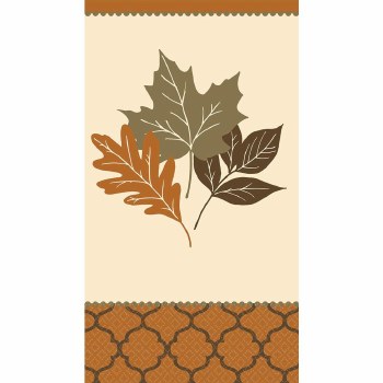 AMSCAN GUEST TOWELS COPPER LEAVES