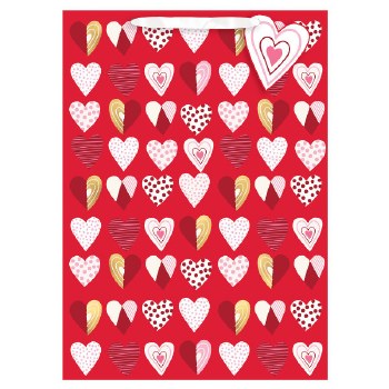 AMSCAN JUMBO GIFTBAG VALENTINE HEARTS