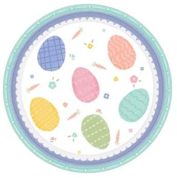 AMSCAN PRETTY PASTELS EASTER PLATES 7&quot;