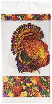 AMSCAN TABLECOVER   AUTUMN TURKEY