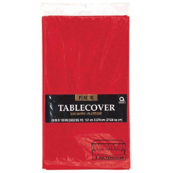 AMSCAN TABLECOVER RECTANGLE RED 54"x108"