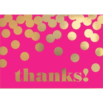 AMSCAN THANK YOU CARDS PINK &amp; GOLD