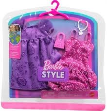 BARBIE 2PC OUTFIT PINK/PURPLE ROSES