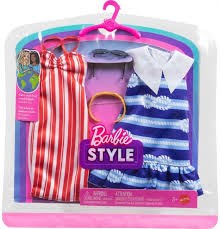 BARBIE 2PC OUTFIT RED/BLUE