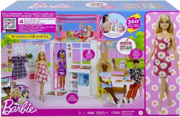BARBIE FURNISHED HOUSE W/DOLL