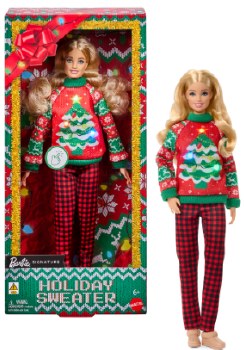 BARBIE HOLIDAY UGLY SWEATER DOLL BLONDE