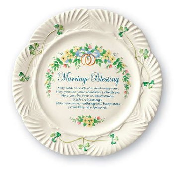 BELLEEK MARRIAGE    BLESSING PLATE