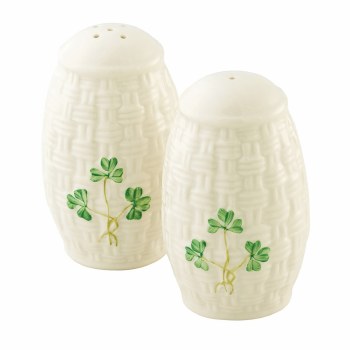 BELLEEK SHAMROCK SALT &amp; PEPPER