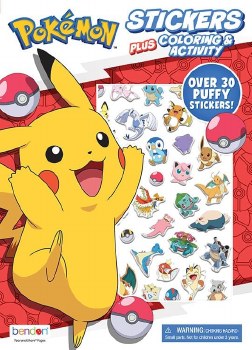 BENDON PUFFY STICKER BOOK POKEMON