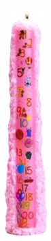 BIEDERMAN 15&quot; PILLAR BIRTHDAY PINK