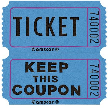 BLUE DOUBLE TICKET ROLL