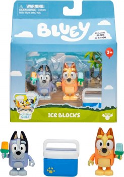 BLUEY 2 FIGURE SET ICE BLOCKS