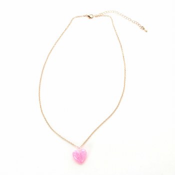 BOUTIQUE GLITTER HEART NECKLACE