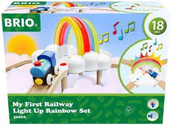 BRIO FIRST RAILWAY LIGHT UP RAINBOW SET