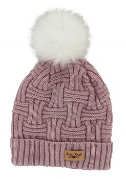 BRITT'S KNIT HAT W/POM POM BLUSH