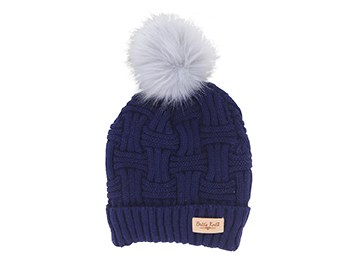 BRITT'S KNIT HAT W/POM POM NAVY