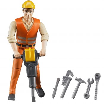 BRUDER FIGURE CONSTRUCTION WORKER