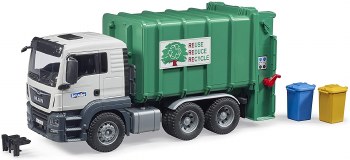 BRUDER REAR LOADING GARBAGE TRUCK