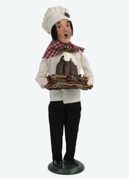 BYERS' CHOICE CHEF W/PLUM PUDDING