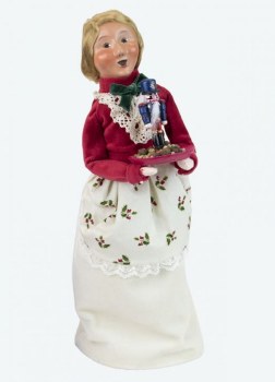 BYERS' CHOICE HOSTESS W/NUTCRACKER