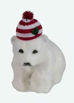 BYERS' CHOICE POLAR BEAR W/WREATH
