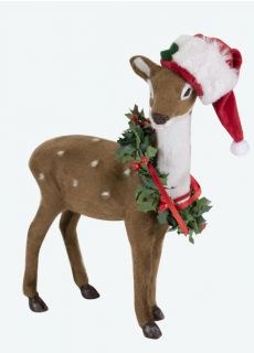 BYERS' CHOICE REINDEER W/WREATH