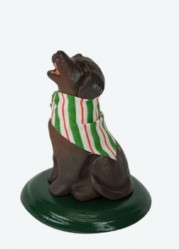BYERS' CHOICE SINGING DOG CHOCOLATE LAB