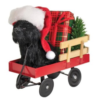 BYERS' CHOICE WAGON W/BLACK DOG