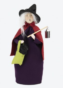 BYERS' CHOICE WITCH W/BLACK CAT