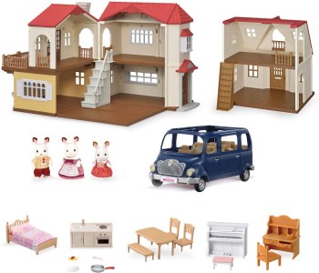 CALICO CRITTERS RED ROOF MANSION GIFTSET