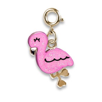 CHARM IT! CHARM GOLD GLITTER FLAMINGO