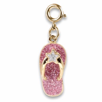 CHARM IT! CHARM GOLD GLITTER FLIP FLOP