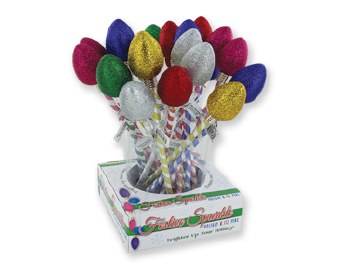 CHRISTMAS GLITTER LIGHT BULB PEN