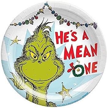 CHRISTMAS GRINCH 7&quot; PLATES