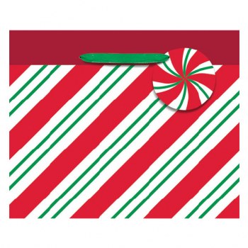 CHRISTMAS STRIPES SMALL GIFTBAG