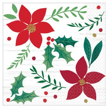 CHRISTMAS WISHES BEVERAGE NAPKINS 16CT