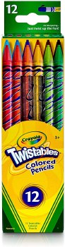 CRAYOLA 12ct TWISTABLE COLORED CRAYONS